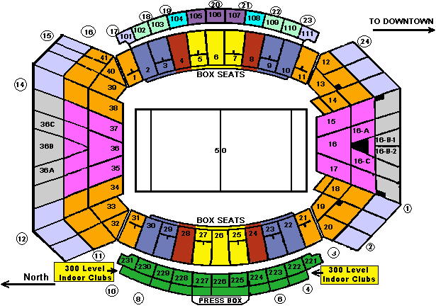 Nebraska Memorial Stadium Seating Chart Rows